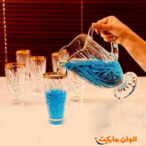 پارچ و لیوان کریستال کدH022 تک و عمده