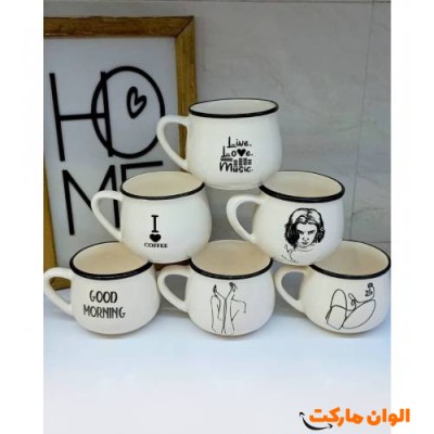 ماگ سرامیک دسته دار کد H065 تک و عمده