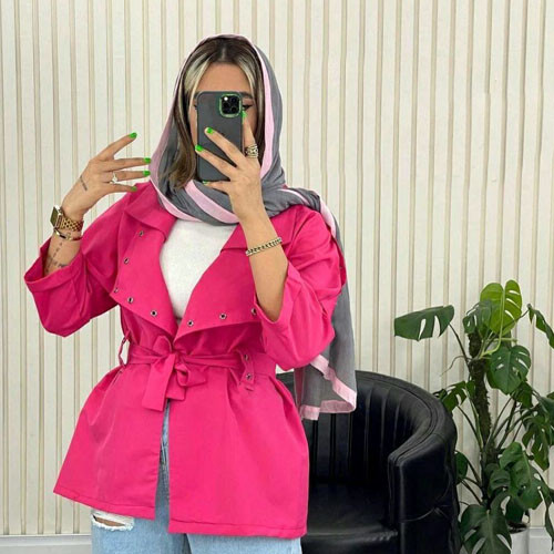 معطف نسائي، كاتي سبورت، ياقة مزدوجة، رمز G2398