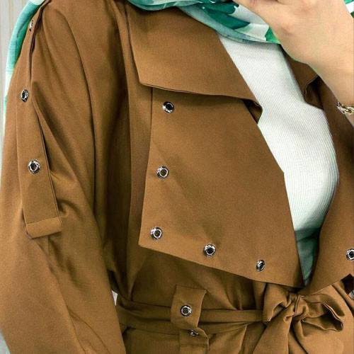 معطف نسائي، كاتي سبورت، ياقة مزدوجة، رمز G2398