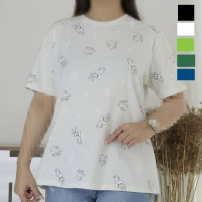 تیشرت زنانه  قواره دار خرگوشی کد G2446