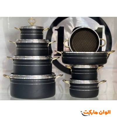 سرویس ۱۴پارچه طرح چدن کیژان کد M669 تک و عمده