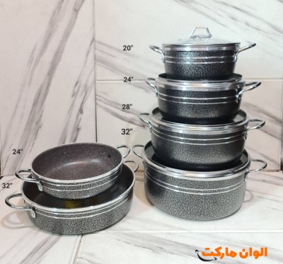 سرویس ۱۰ پارچ گرانیتی(سربی) کد M672 تک و عمده
