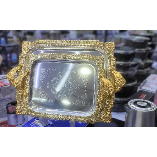  سینی  دو تیکه  طرح دار کد G2615 تک و عمده 