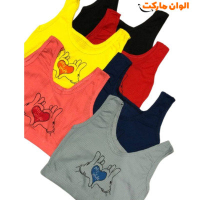 نیم تنه نخی کبریتی طرح دار کد M751