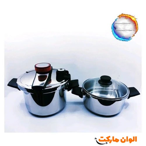پخش زود پز 2 قلو یونیک  مدل 5+ 7 L set کد G2721 تک و عمده
