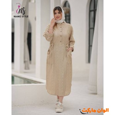 کفتان زنانه جلو دکمه کمر گتر مدل شیرین کد H095
