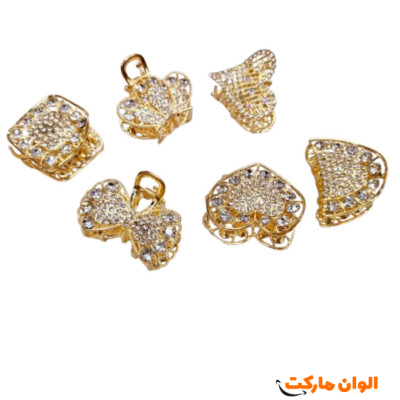 کلیپس کوچک نگین کاری شده فلزی کد M817