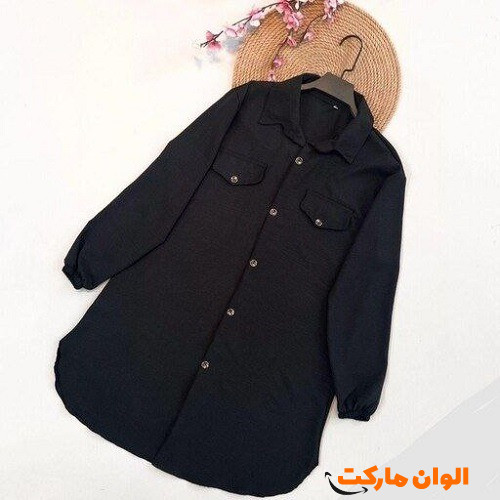 قیمت-تولیدی-مانتو-زنانه-دکمه-خور-دوجیب-نما-کد-h104