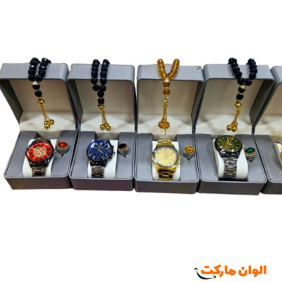 پک کادویی ساعت و تسبیح و انگشتر کد M837
