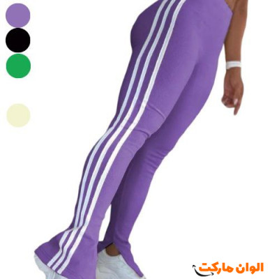شلوار زنانه کبریتی 3خط چاک دار   H112