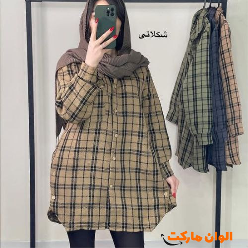 پخش-تولیدی-مانتو-زنانه-چهارخونه-بغل-سه-دکمه-کد-h120