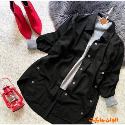 مانتو کتان مدل بغل دکمه  کد M904 تک و عمده