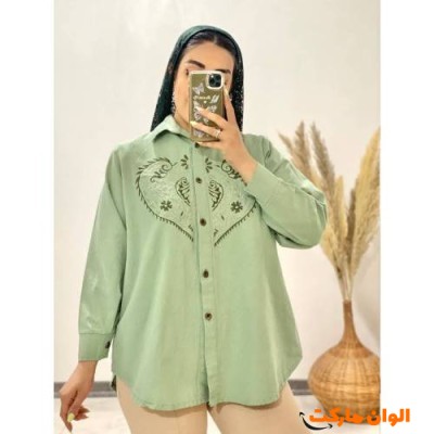 پیراهن زنانه لنین گلدوزی کد M906 تک و عمده
