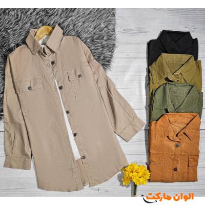 مانتو کتان کاغذی مدل ٢جيب کد M925 تک و عمده