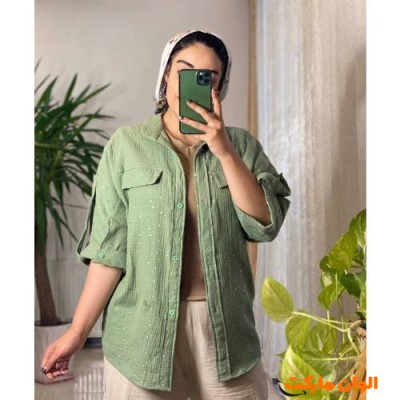شومیز زنانه استین  گت دار کد M928 تک و عمده