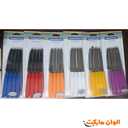 چاقو برزیلی ارامونتانا بسته 12 عددی کد M999 تک و عمده 