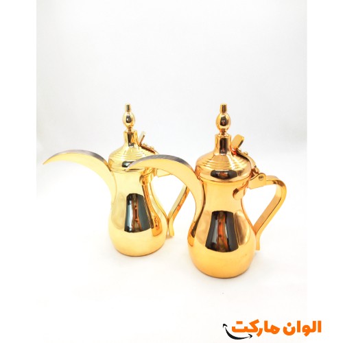 دله قهوه استیل طلایی کد M1006 تک و عمده 