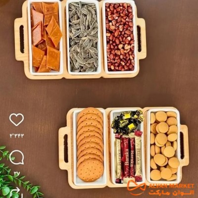 خرید اردوخوری دوبل مستطیل سرامیکی  تک و عمده کد Z547