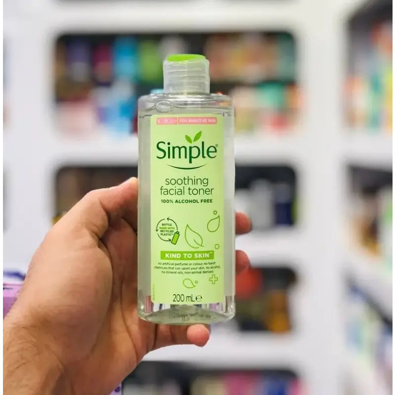 تونر آرامش بخش صورت سیمپل مدل Soothing Facial Toner مناسب انواع پوست حجم 200 میلی لیتر