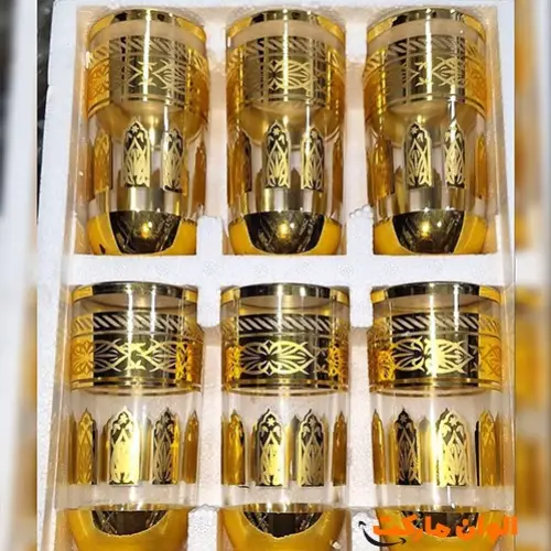 سرویس لیوان شربت خوری 6 عددی کد L042