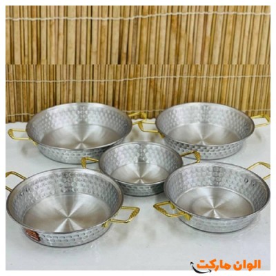 تابه 5 رقم چکشی دسته طلایی کد G3050 تابه 5 رقم چکشی دسته طلایی کد G3050