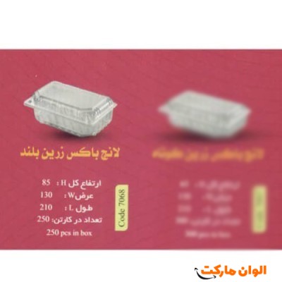 پخش عمده  ظرف لانچ باکس مدل زرین بلند Code7068 کدG3113