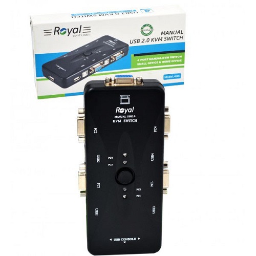 سوییچ KVM 4 پورت رویال (Royal)  کد t193