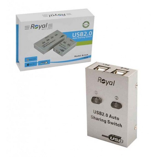 سوئیچ دیتا 2 پورت اتوماتیک رویال (Royal Automatic Data Switch)   کد t197