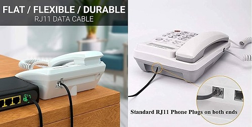 کابل تلفن 2 متری  کدt200