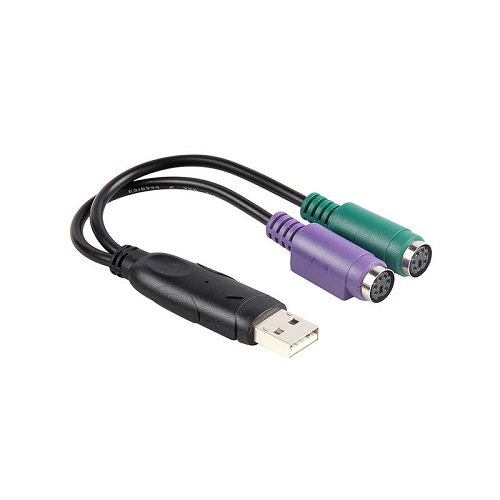 مبدل USB به PS/2 (برای کیبورد و ماوس)  کد t208