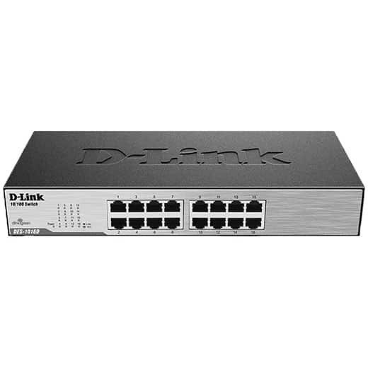 سوییچ 16 پورت غیر مدیریتی و دسکتاپ دی-لینک مدل DES-1016D کد  dj010