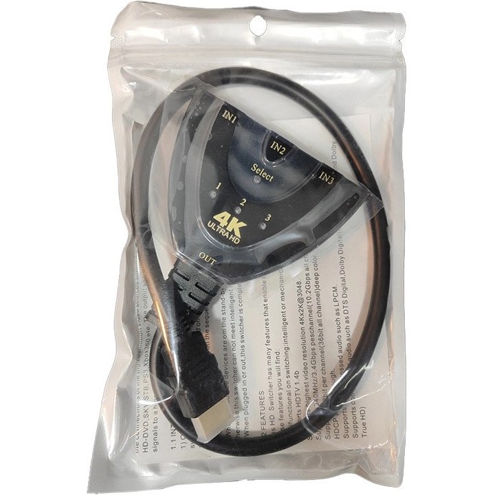 سوییچ سه پورت HDMI مدل 4K ULTRA کد dj011