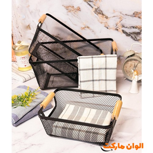 خرید-سبد-فلزی-دو-دسته-چوب-ایکیا-سایز-کوچک-کد-g-3304-و-قیمت-و-لیست-