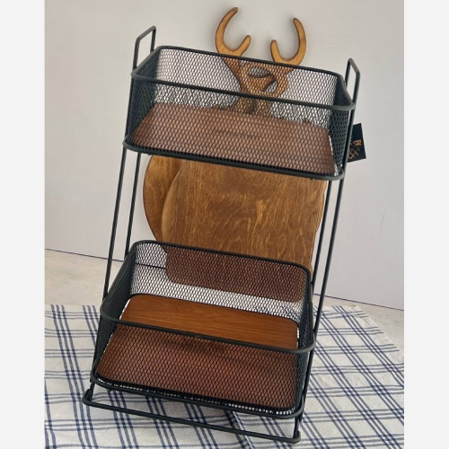 پخش-سبد-فلزی-دو-دسته-چوب-ایکیا-سایز-کوچک-عمده-کد-g3307