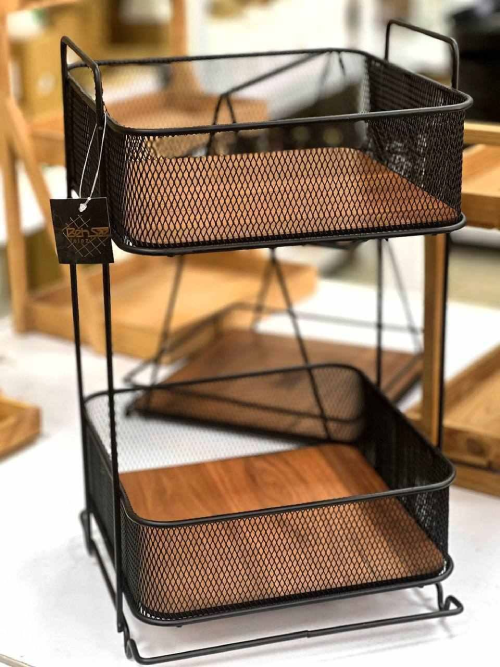 پخش-سبد-فلزی-دو-دسته-چوب-ایکیا-سایز-کوچک-عمده-کد-g3307