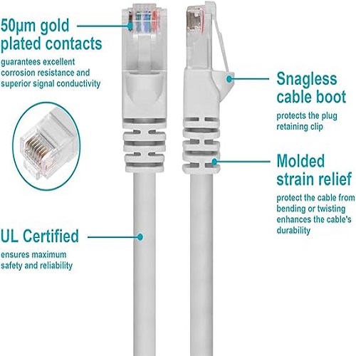 کابل شبکه CAT6 دی-نت به طول 3 متر کد t248