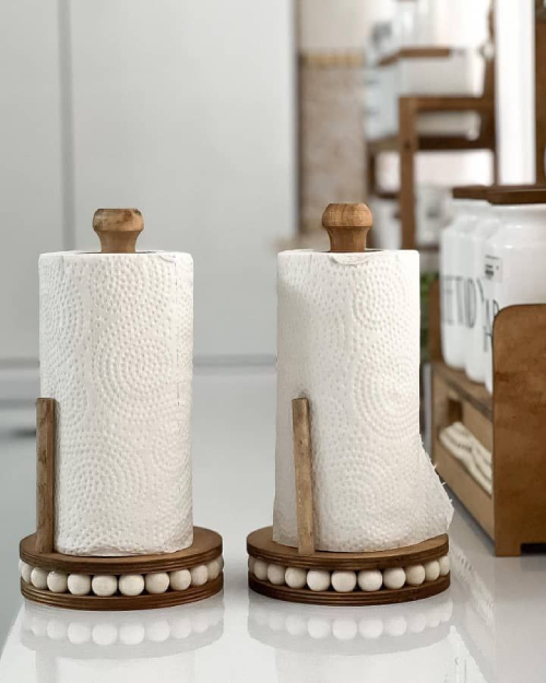 جای دستمال رولی چوبی مهره دارکد M1178 تک و عمده