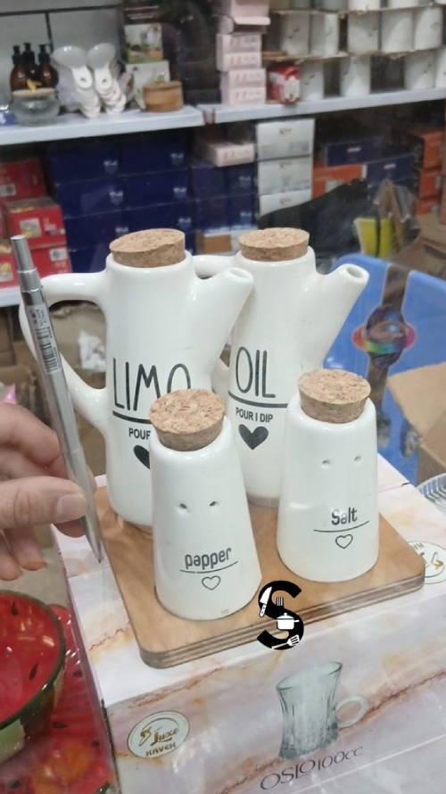 ست دوقلو آبلیمو خوری و نمکدان کد M1182 تک و عمده