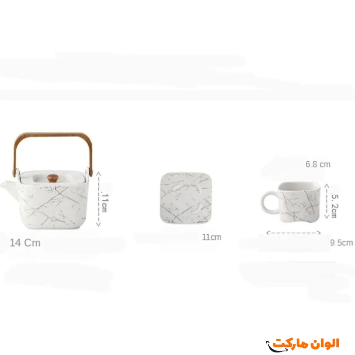 ست-قوری-و-فنجان-۴-گوش-کد-m1219
