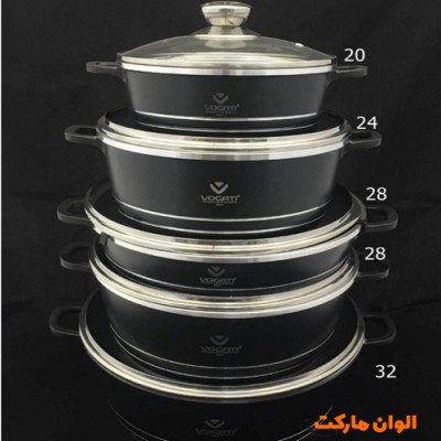 پخش عمده سرویس قابلمه وگاتی مدل ۱۰ پارچه مدل SP-2SETN کد P004