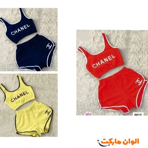 تولید-ست-نیم-تنه-شورتک-زنانه-اسپان-مدل-چنل-chanel-عمده-کد-g3460