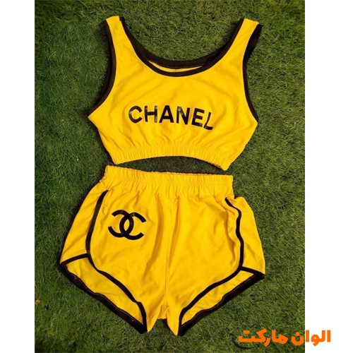 تولید-ست-نیم-تنه-شورتک-زنانه-اسپان-مدل-چنل-chanel-عمده-کد-g3460