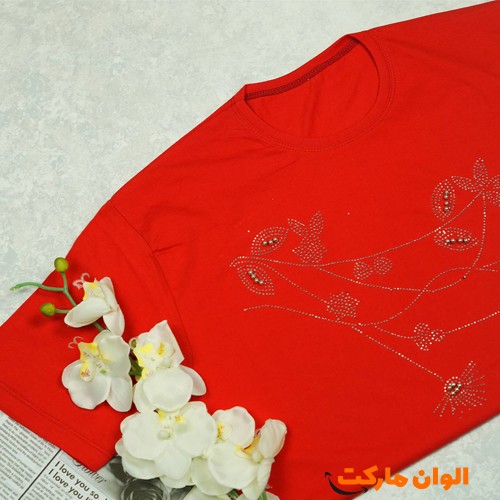 تولید-تیشرت-زنانه-نخ-پنبه-قواره-بزرگ-چاپی-عمده-کد-g3470