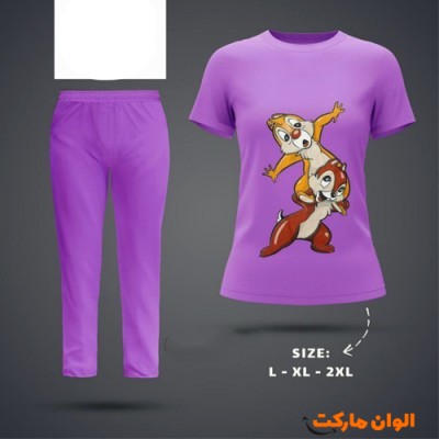 خرید ست تیشرت شلوارزنانه مدل جدید کد G3377