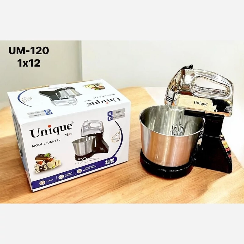 همزن کاسه دار یونیک 2 لیتری مدل UM-120 کد P055