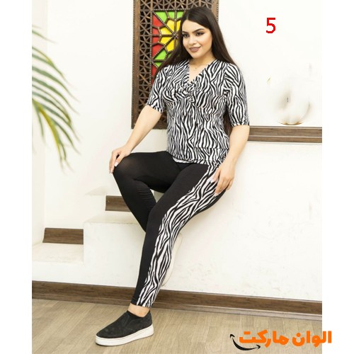 خرید-ست-بلوز-شلوار-زنانه-فلامنت-جلو-سینه-گره-ای-کد-g3393
