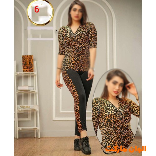تولید-ست-بلوز-شلوار-زنانه-فلامنت-جلو-سینه-گره-ای-عمده-کد-g3394