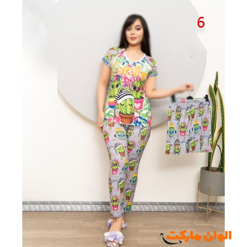 خرید-ست-سه-تیکه-تیشرت-شلوار-شورتک-زنانه-کد-g-3401