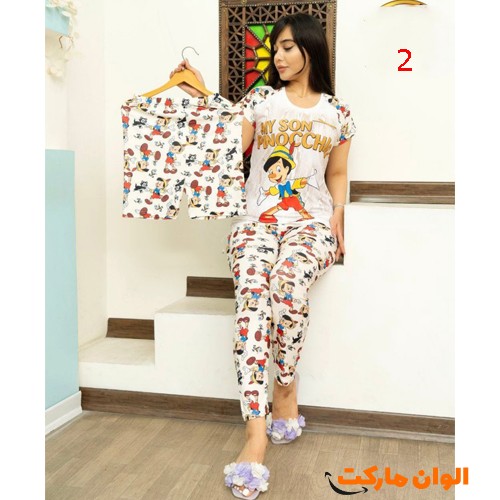 خرید-ست-سه-تیکه-تیشرت-شلوار-شورتک-زنانه-کد-g-3401